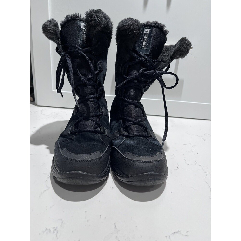 Columbia Ice Maiden II Women's Boots Size 9.5 Black Waterproof Winter Snow Fur
